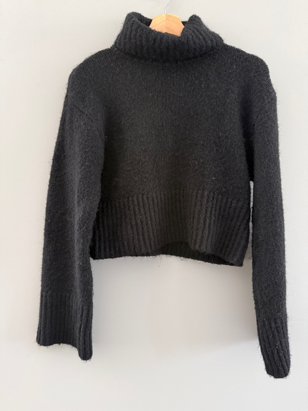 Zara Soft Knit Black Turtleneck - Small